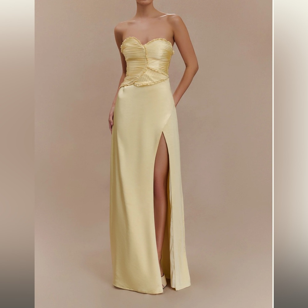 Meshki Larissa Dress - Lemon - Picture 1 of 8